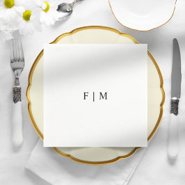 Minimalistisch elegante, einfache Hochzeitsnapkins Serviette