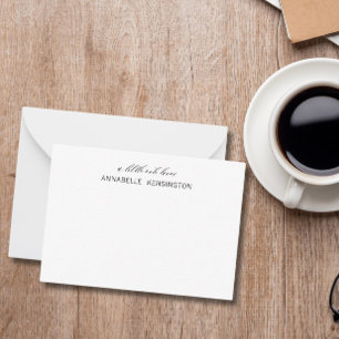 Minimalistisch Elegante Einfache Personalisierte M Mitteilungskarte