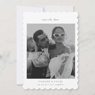 Minimalistisch elegante Foto Save-the-Date-Karten Einladung