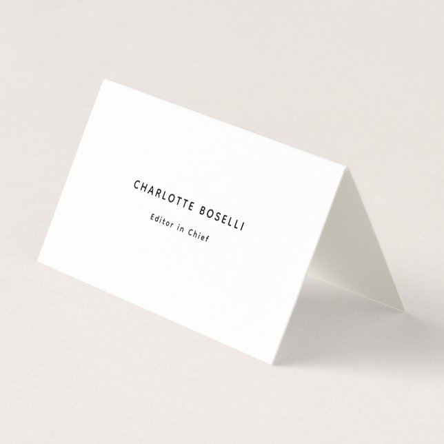 Minimalistisch Elegante klassische Berufliche Crem Visitenkarten (Vorderseite)