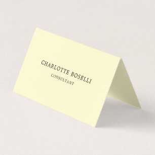 Minimalistisch Elegante klassische Berufliche Crem Visitenkarten