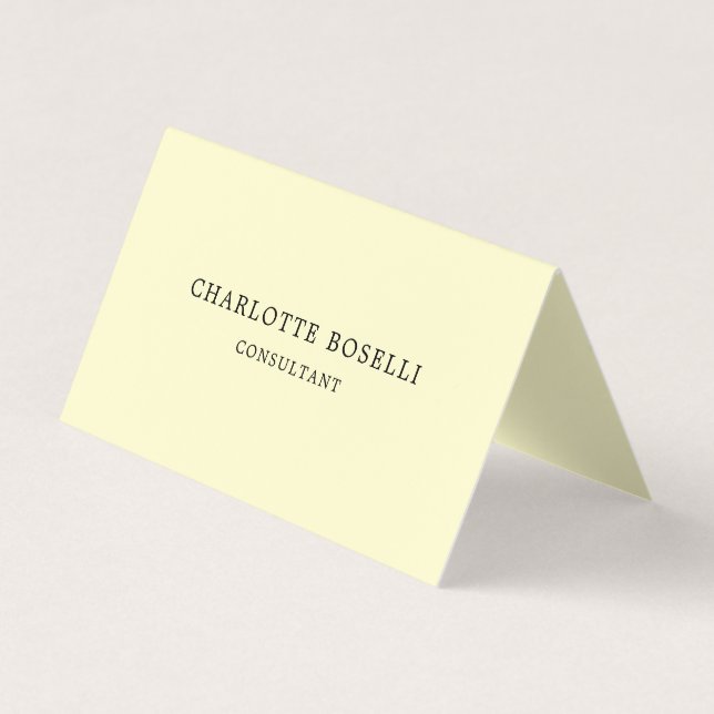 Minimalistisch Elegante klassische Berufliche Crem Visitenkarten (Vorderseite)