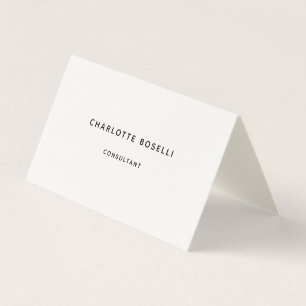 Minimalistisch Elegante klassische Berufliche Crem Visitenkarten