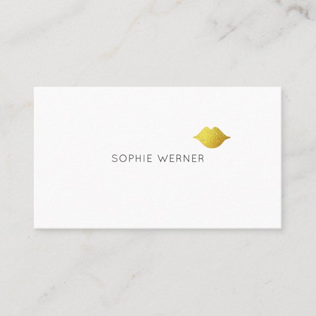 minimalistisch elegante Schönheitslippen Visitenkarte (Vorderseite)