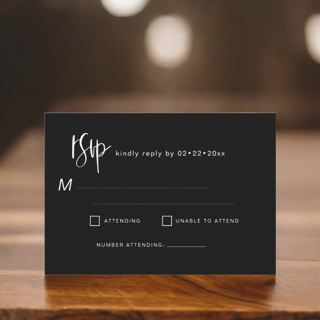 Minimalistisch Elegante UAWG Einfach Schwarz-weiß Einladung (Von Creator hochgeladen)