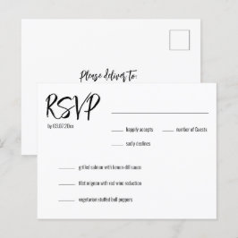 💍 Minimalistisch Elegante UAWG & Menüauswahl Postkarte
