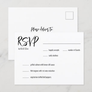 💍 Minimalistisch Elegante UAWG & Menüauswahl Postkarte