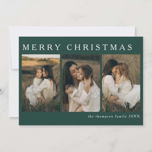 Minimalistisch Elegante Weihnachten Einfach 4 Foto (Vorderseite)