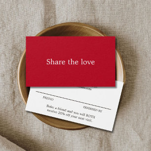 Minimalistisch Eleganter Roter Schönheitssalon