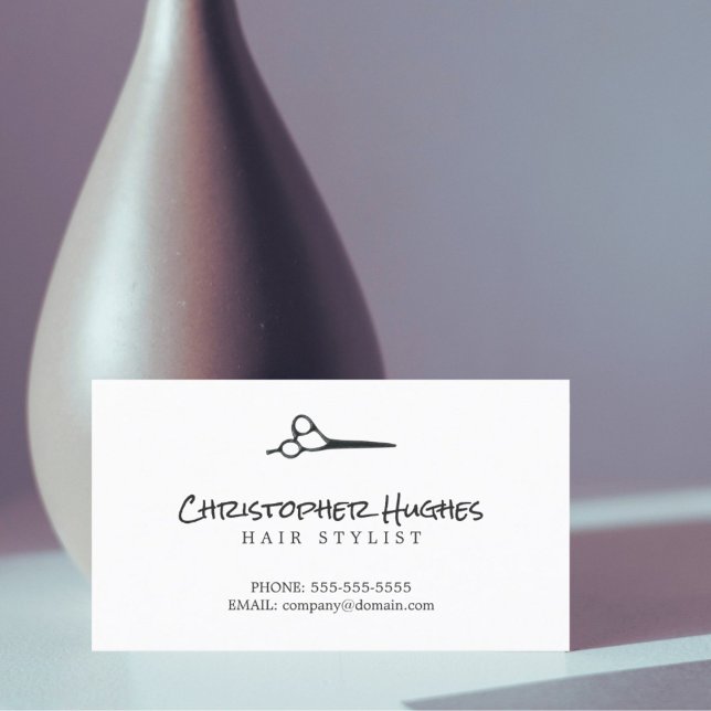 Minimalistisch Eleganter Schlichter Friseur Visitenkarte (Von Creator hochgeladen)