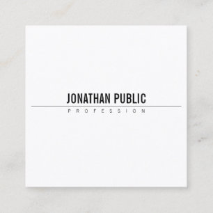 Minimalistisch Elegantes Design Modernes B&W Schli Quadratische Visitenkarte