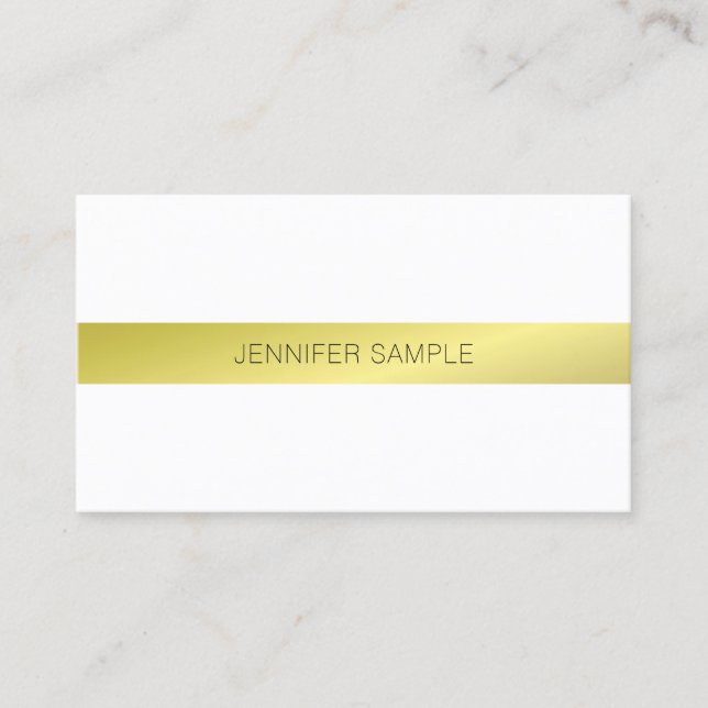Minimalistisch Elegantes modernes Design Gold Schl Visitenkarte (Vorderseite)