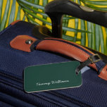 Minimalistisch Emerald Green Beruflich Simple Gepäckanhänger<br><div class="desc">Diese einfachen,  minimalistischen können personalisiert sein,  einen Namen oder einen beliebigen Text Ihrer Wahl einzufügen. Wenn Sie keinen Text gewollt haben und nur ein Leerzeichen bevorzugen,  können Sie den Text einfach löschen.</div>