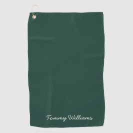 Minimalistisch Emerald Green Beruflich Simple Golfhandtuch
