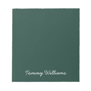 Minimalistisch Emerald Green Beruflich Simple Notizblock