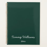 Minimalistisch Emerald Green Beruflich Simple Planer<br><div class="desc">Diese einfachen,  minimalistischen können personalisiert sein,  einen Namen oder einen beliebigen Text Ihrer Wahl einzufügen. Wenn Sie keinen Text gewollt haben und nur ein Leerzeichen bevorzugen,  können Sie den Text einfach löschen.</div>