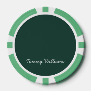 Minimalistisch Emerald Green Beruflich Simple Pokerchips