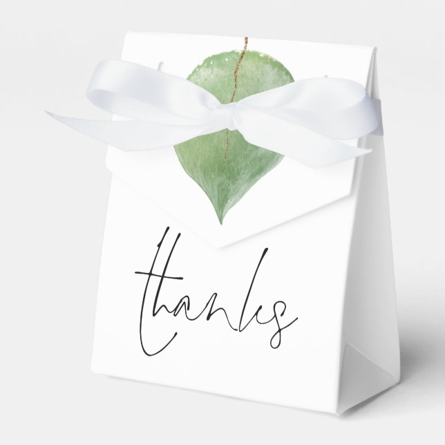Minimalistisch Eukalyptus Leaf Frau Names Datum Geschenkschachtel (Vorderseite)