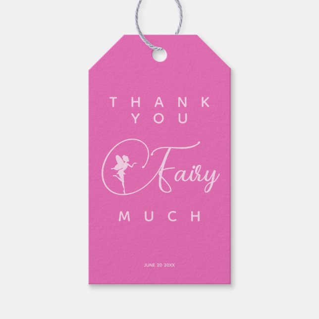 Minimalistisch Fairy Modern Birthday Vielen Dank,  Geschenkanhänger (Vorderseite)