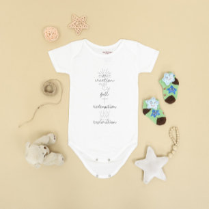 Minimalistisch Faith Christlich & Scripting Baby Baby Strampler
