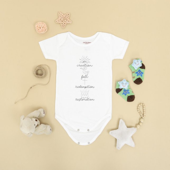 Minimalistisch Faith Christlich & Scripting Baby Strampler (Von Creator hochgeladen)