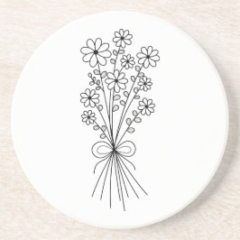 Minimalistisch Floral Bouquet Getränkeuntersetzer