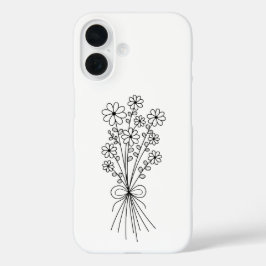 Minimalistisch Floral Bouquet iPhone 16 Hülle