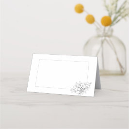 Minimalistisch floral platzkarte