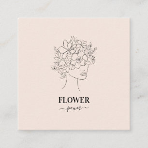 Minimalistisch florale  Business- Visitenkarte
