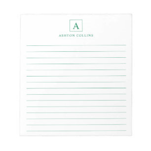 Minimalistisch Forest Green Notepad Notizblock