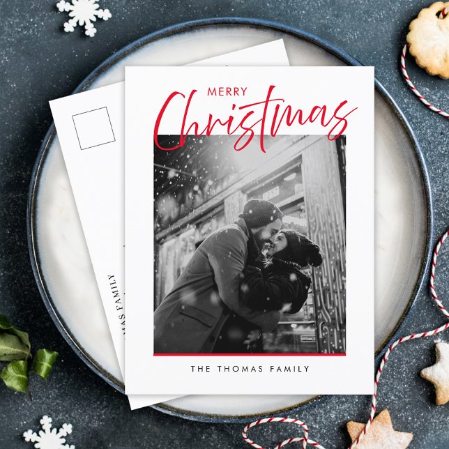 Minimalistisch Frohe Weihnachten Einfaches Rotes F (Von Creator hochgeladen)