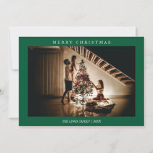 Minimalistisch Frohe Weihnachten Grün Foto