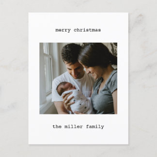 Minimalistisch frohe Weihnachten mit Foto
