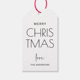 Minimalistisch frohe Weihnachten | Moderner Urlaub Geschenkanhänger