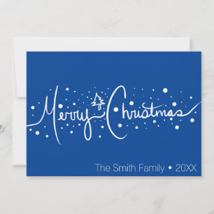 Minimalistisch frohe Weihnachts-Hand Drawn Snow Feiertagskarte
