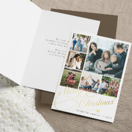 Minimalistisch Frohe Weihnachtsschrift 6 Foto Coll Feiertagskarte
