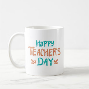 Minimalistisch fröhlicher Aquamarin warmer Orange  Kaffeetasse