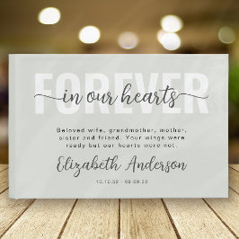 Minimalistisch für immer in unserem Hearts-Gedenkf Gästebuch