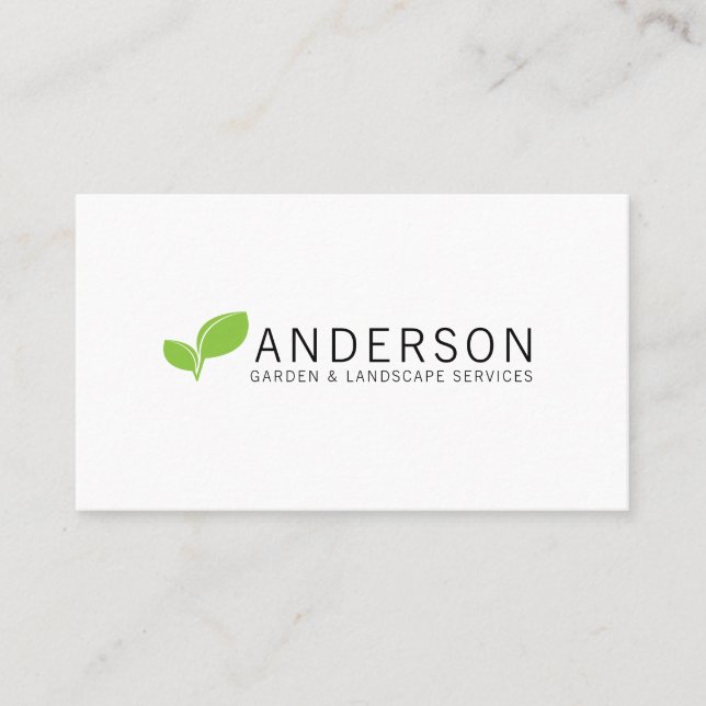 Minimalistisch Garden Landscaping Service Visitenkarte (Vorderseite)