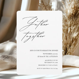 Minimalistisch Gather Together Erntedank Dinner Einladung