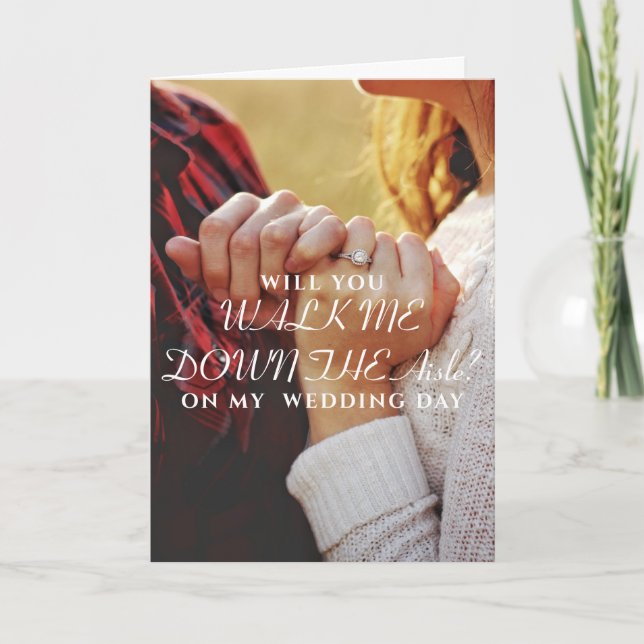 Minimalistisch GEHEN SIE MICH AUF DEN AISEL Karte (Vorderseite)