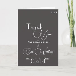 Minimalistisch geklappte Dankeschön-Karte Karte