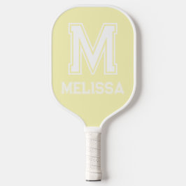 Minimalistisch-Gelb-Monogramm Pickleball Schläger