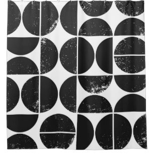 Minimalistisch geometrisch: Skandinavische Halbkre Duschvorhang