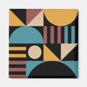 Minimalistisch geometrische Mitte des Jahrhunderts Magnet