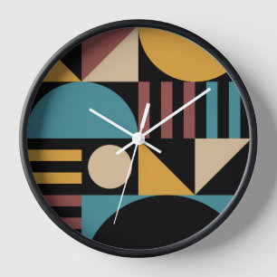 Minimalistisch geometrische Mitte des Jahrhunderts Uhr
