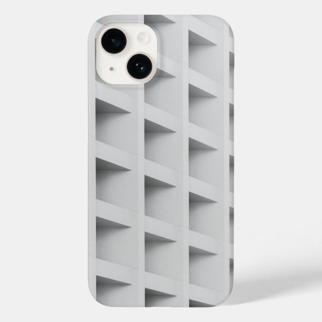 Minimalistisch Geometrisches 3D-Wandmuster Case-Mate iPhone 14 Hülle (Rückseite)