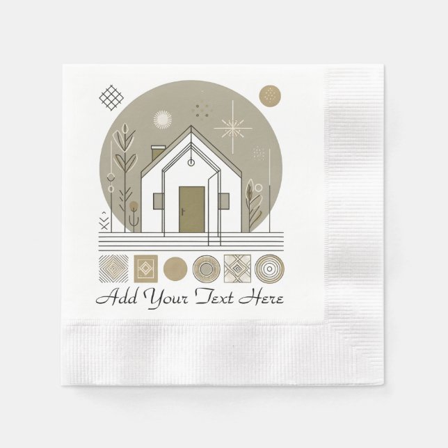 Minimalistisch Geometrisches Napkin-Design Serviette (Vorderseite)