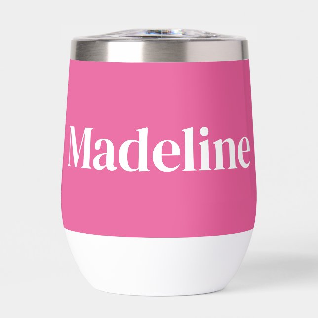 Minimalistisch Girly Pink Personalisiert (Vorderseite)