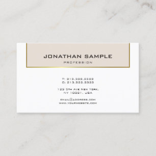 Minimalistisch glamoroses Design Trendy Gold Schli Visitenkarte